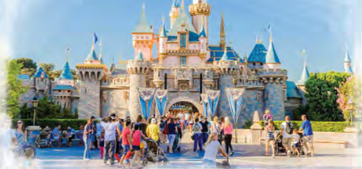 The castle at Disneyland, Anaheim. Its opening day in 1955 was a disaster, yet the park became a colossal success that cleared Disney's debts.
