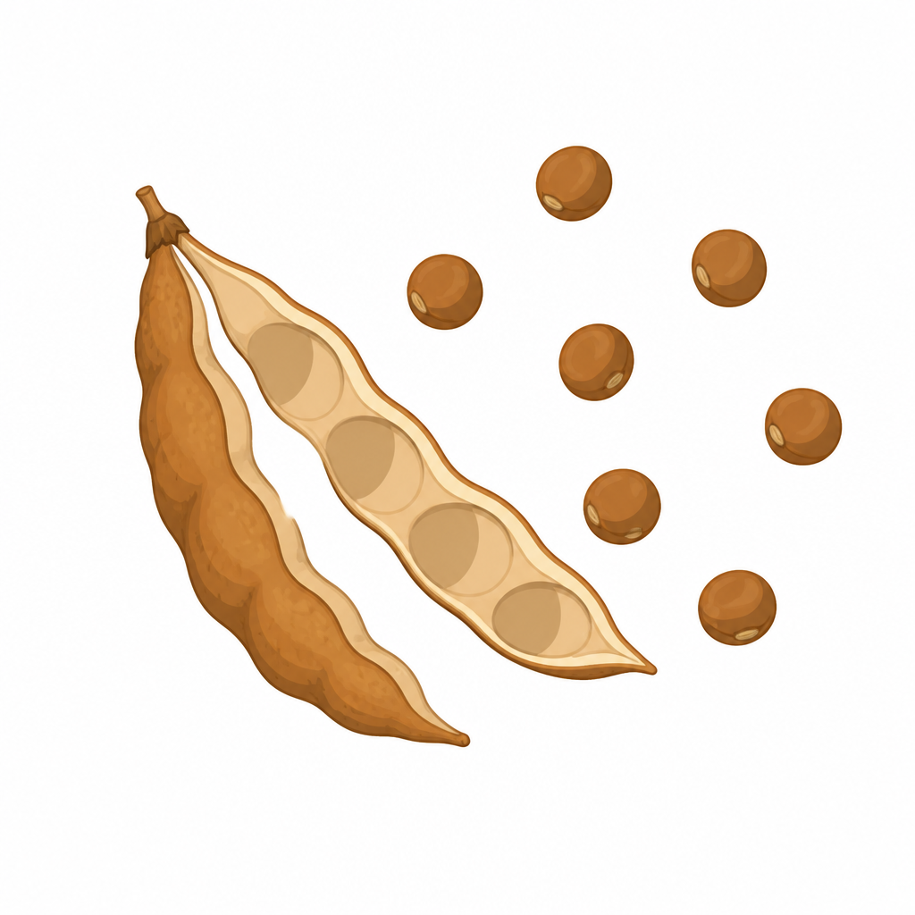 A ripe pod splits open on its own and flings its seeds out.