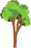 A tree does not change its position with respect to the ground around it, so it is at rest.